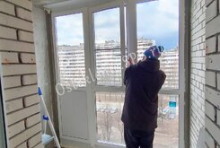 Замена холодного фасадного остекления на теплое авангард с переходом стекла к соседу вниз  (16)