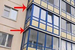 Остекление балкона без соединения конструкции с соседями (99)
